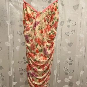 Princess Polly mini dress romantic floral with pink lace